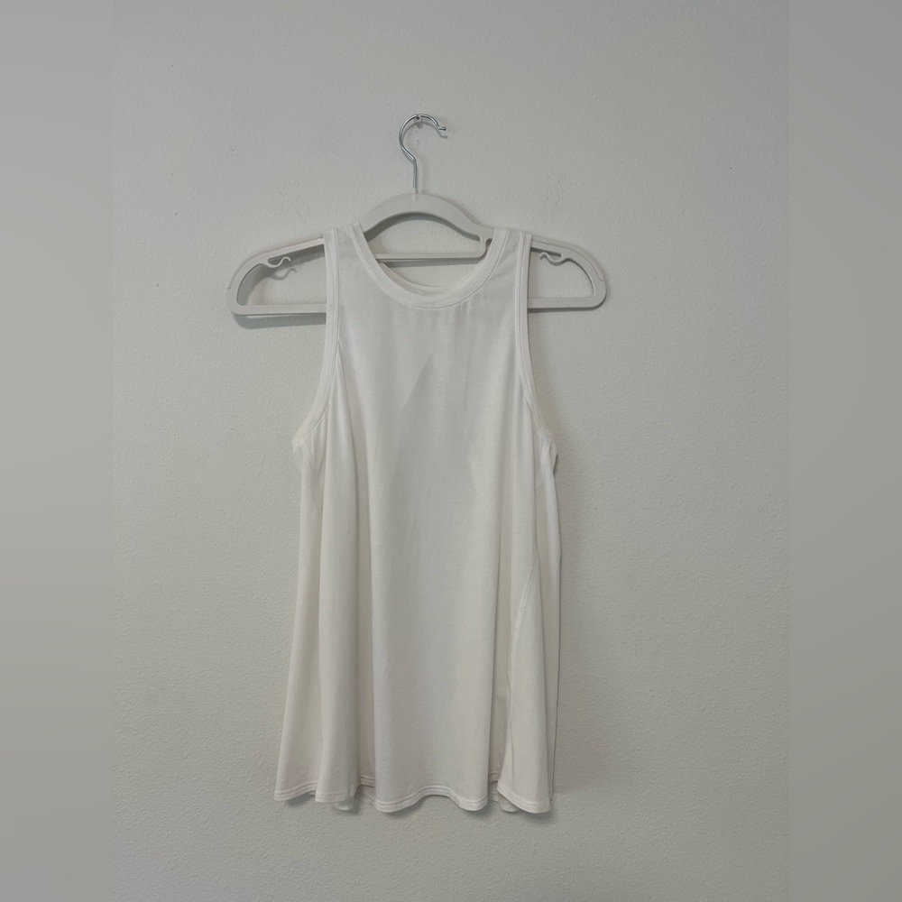 Lululemon White Open Back Tank